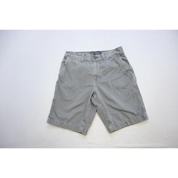 American Eagle Khaki Chino Shorts Rugged Classic Fit Prep 10" INS Mens Sz 30 - Picture 2 of 8